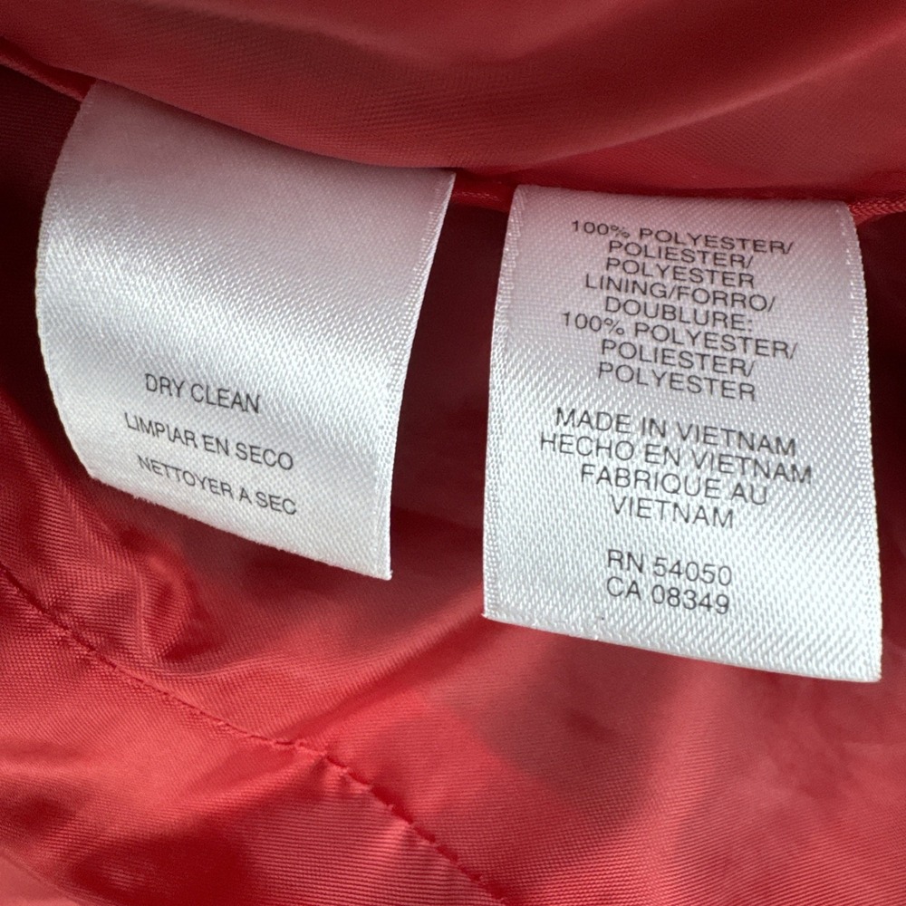 Evan Picone Red‎ Textured Blazer Womens 10 Petite Single Breasted Jacket - Picture 8 of 8